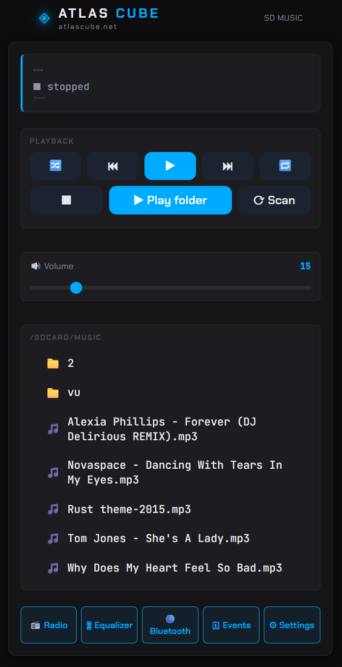 Web UI — home
