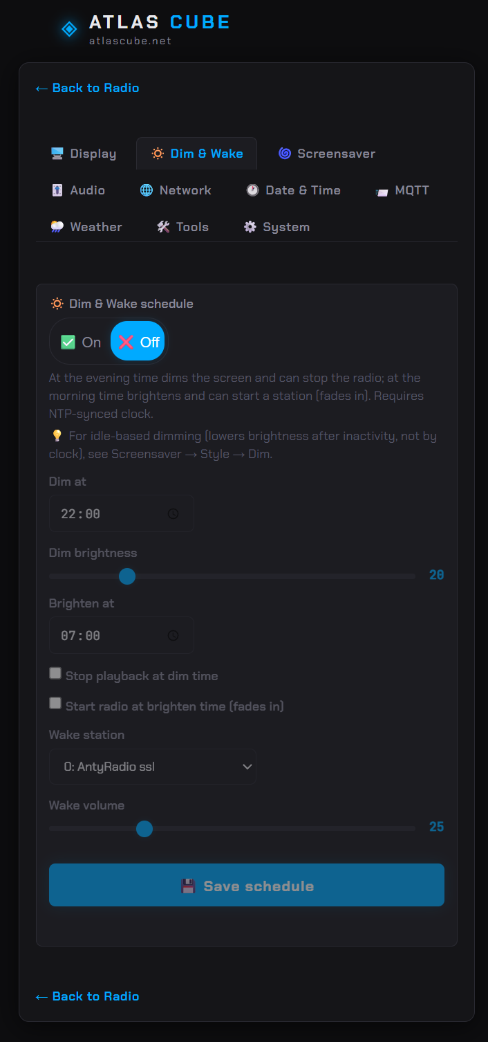 Web UI — display