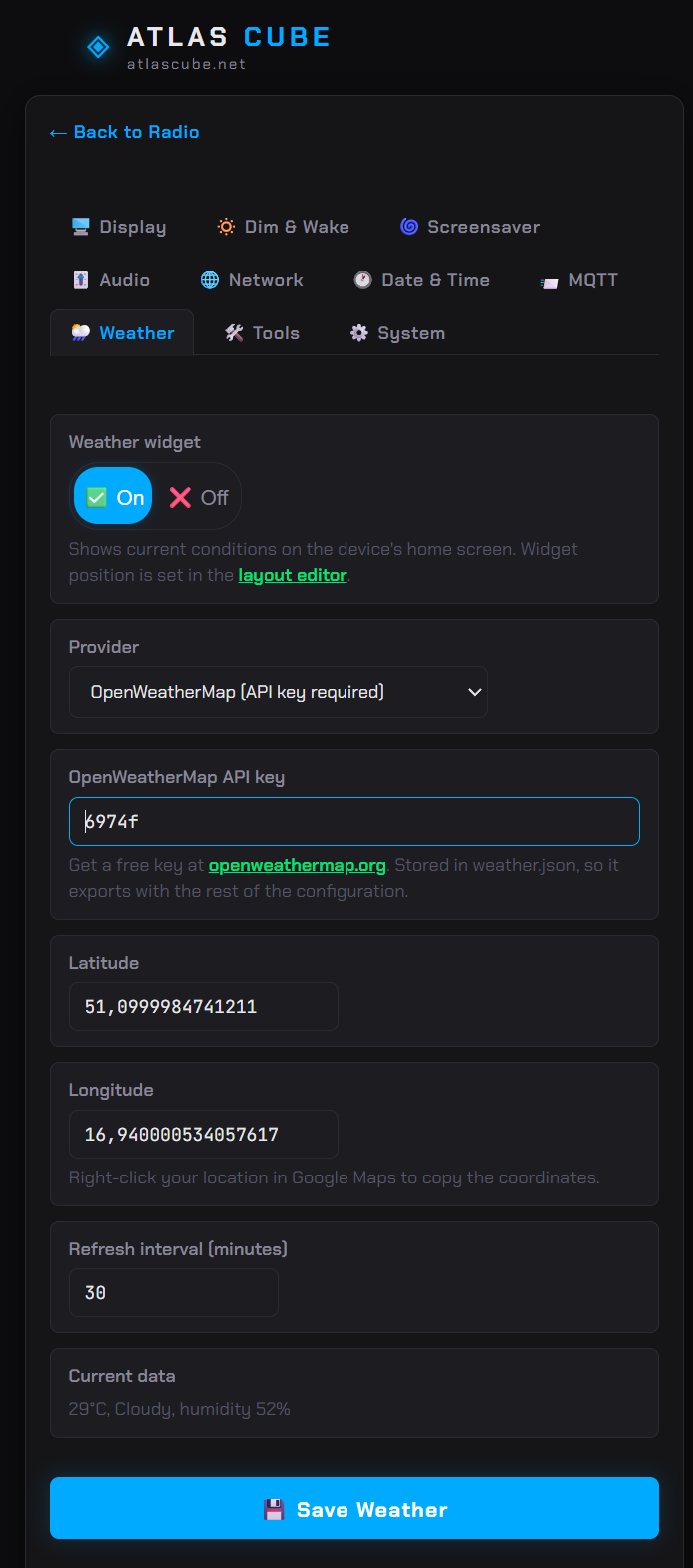 Web UI — MQTT